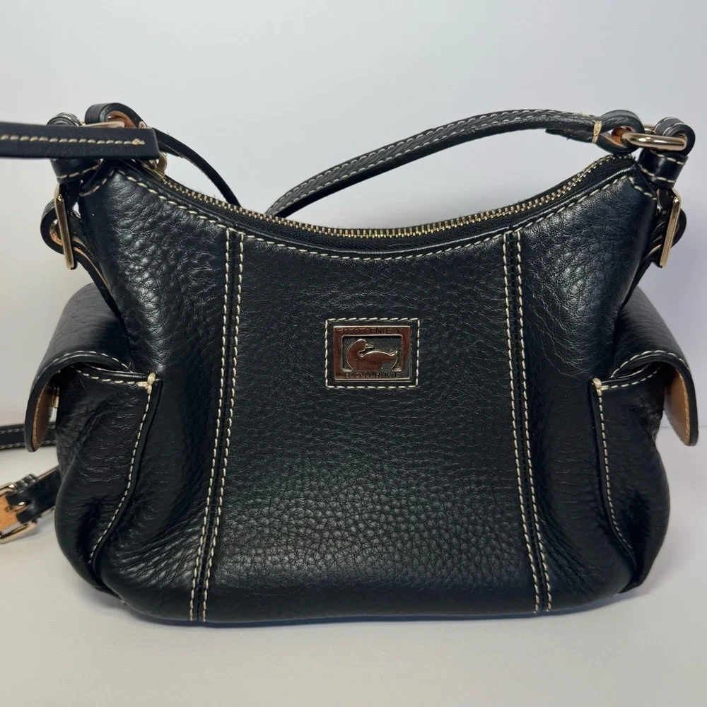Dooney & Bourke small black pebbled leather hobo shoulder NWOT